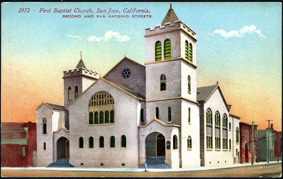 First Baptist Church - postcard