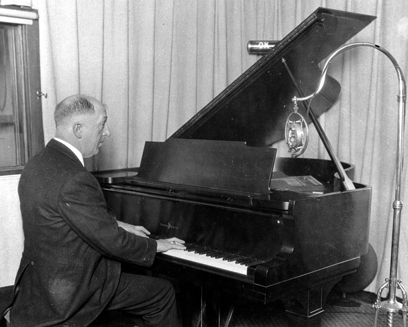 Herrold at piano