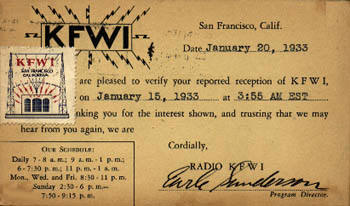 KFWI QSL