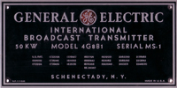 Transmitter ID plate