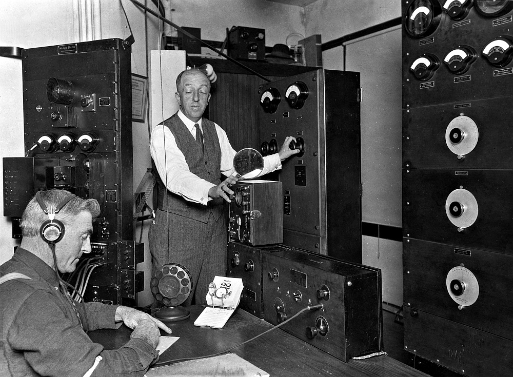 Herrold operating transmitter