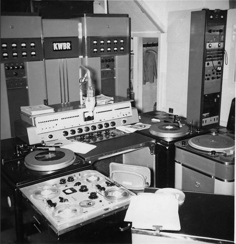 KWBR studio in 1953