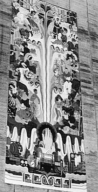  Black and White Mural Image