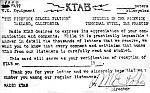KTAB QSL card 1933